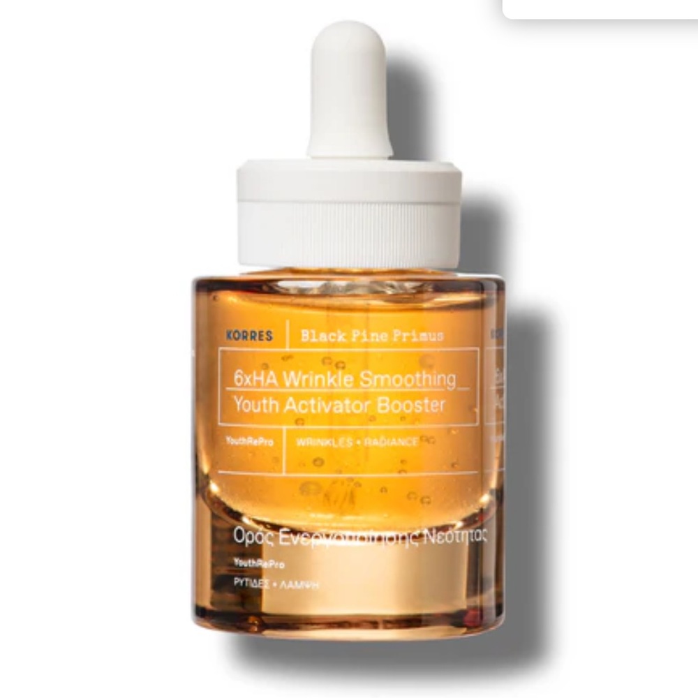 NIB Korres Black Pine Primus 6xHA Wrinkle Smoothing Youth Activator